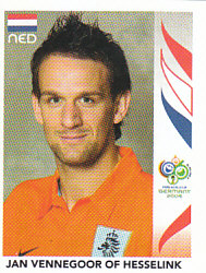 Jan Vennegoor Of Hesselink Netherlands samolepka Panini World Cup 2006 #243